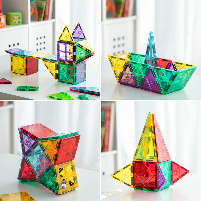 Blocos de Construção Magnéticos 3D – 57 Peças